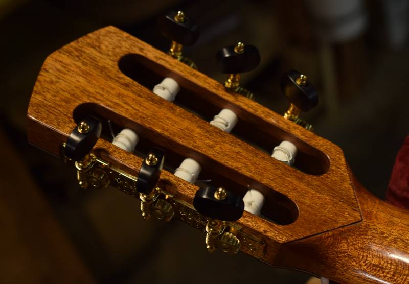 The back profile of the headstock